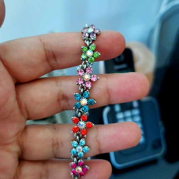 Multi Colored Crystal Necklace set NWOT - Picture 3 of 9